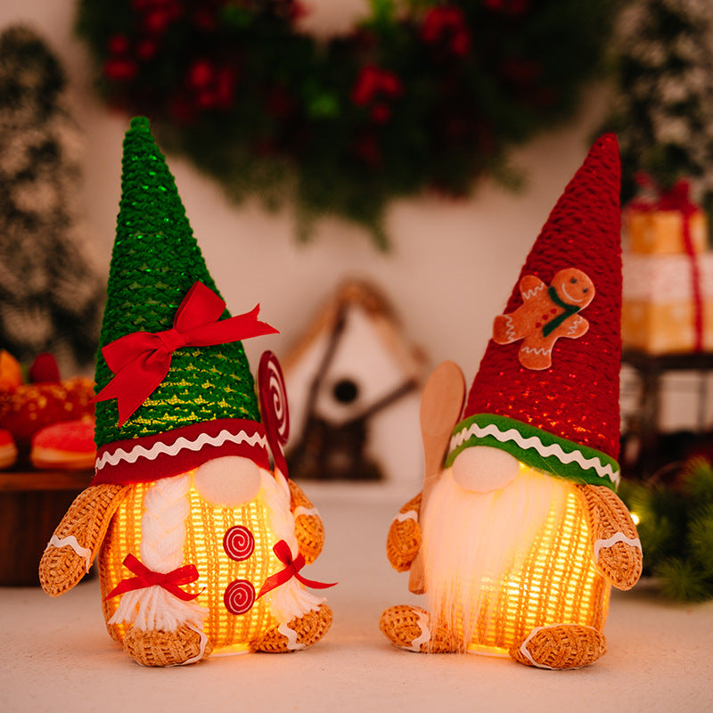 Pointed Hat Lighted Glowing Faceless Gnome - 11.8" - Batteries not included - [5-10 DAY DELIVERY] - T - 2 COLORS -