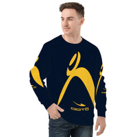 Thumbnail for OOTO - BIG STEPPIN GLYPHIC - MZ/DKBL - D85 Men's All Over Print Sweatshirt - 1 COLOR -