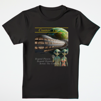 Thumbnail for Cosmic Traveler, Alien Cruise T-Shirt, Daily Spaceship - 1 COLOR -