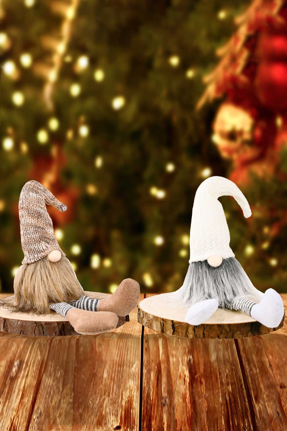 2-Pack Christmas Striped Gnomes - 15" -  [5-10 DAY DELIVERY] - 2 PCS. - T -