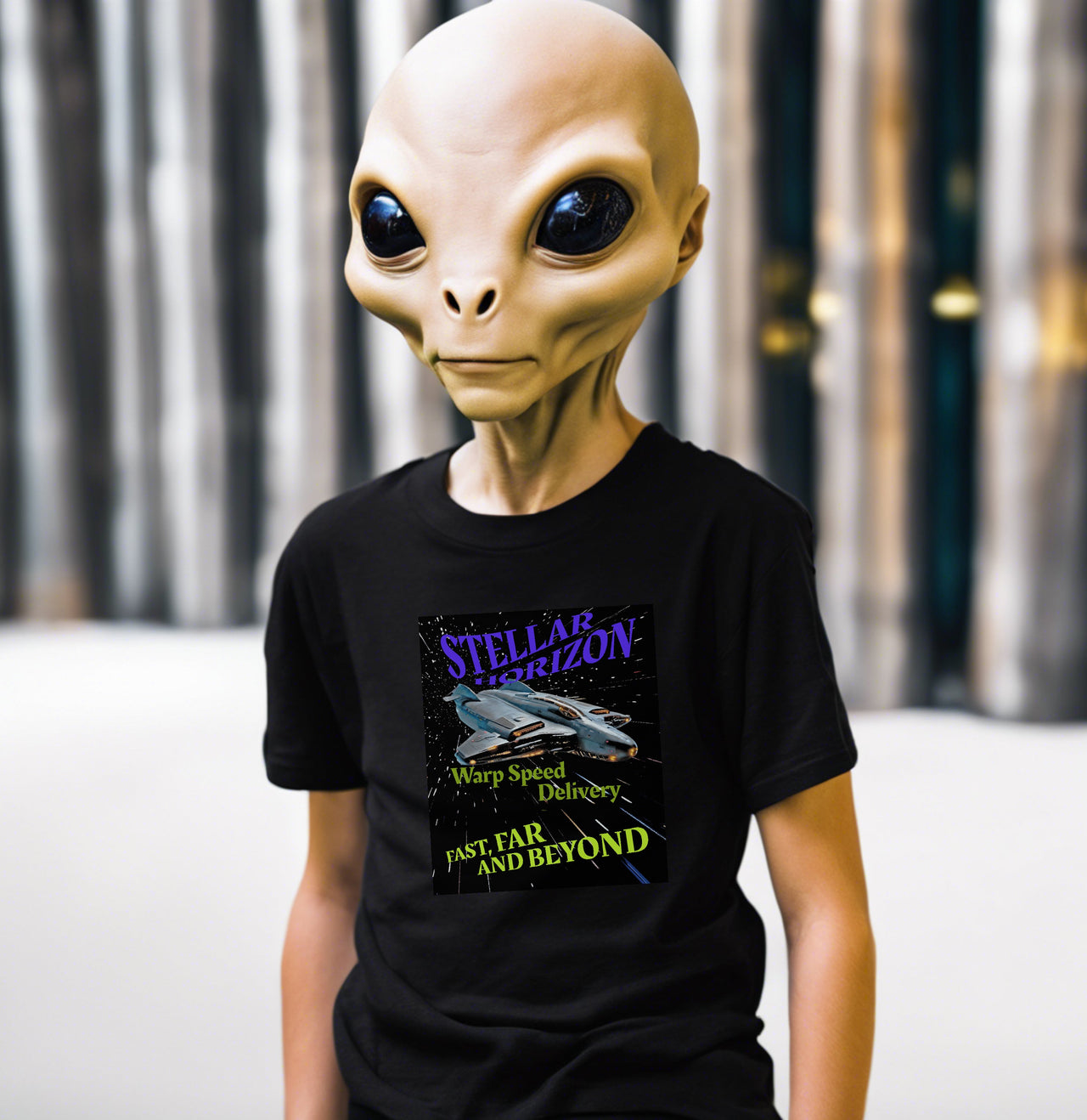 Stellar Horizon T-Shirt, Daily Spaceship Tee, Alien T-Shirt - 2 COLORS -