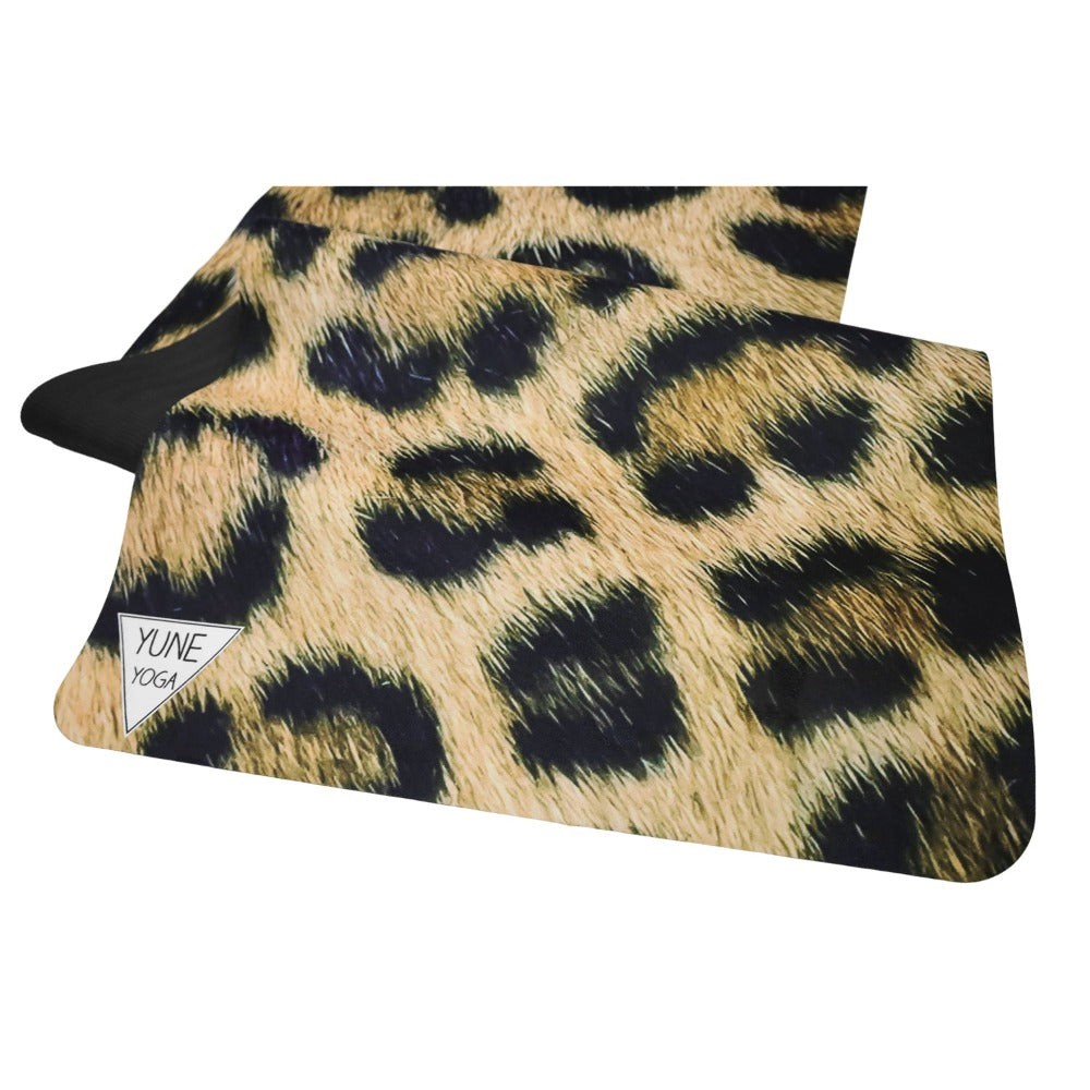 Foldable Suede Yoga Mat Leopard Yune Yoga Travel Mat -