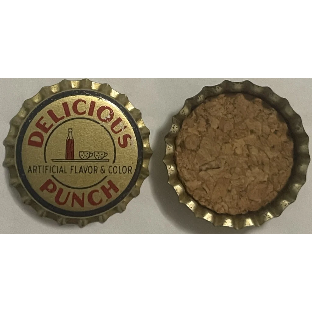 Rare 1930s - 1940s Delicious Punch Cork Bottle Cap, Marvern, AR