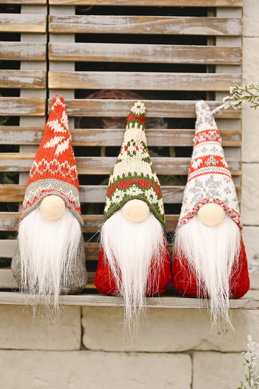 3-Pack Christmas Snowflake Hat Gnomes - 7" - [5-10 DAY DELIVERY] - 3 PCS. -