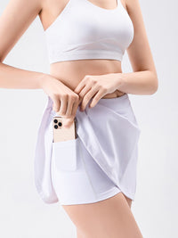 Thumbnail for High Waist Active Skort with Pockets - T - 7 COLORS -