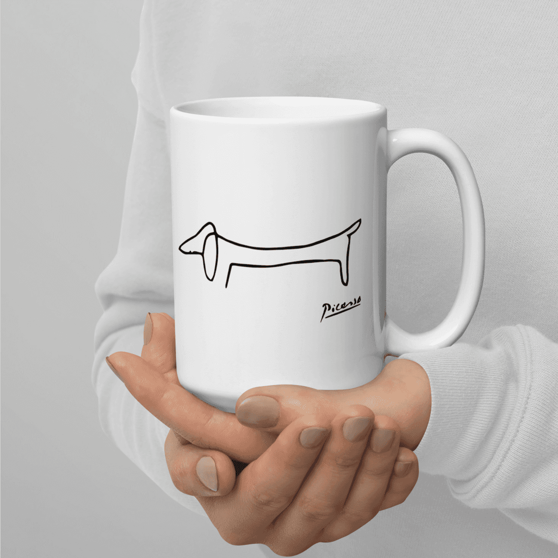 Pablo Picasso Dachshund Dog (Lump) Artwork Mug - 2 SIZES - 1 COLOR -