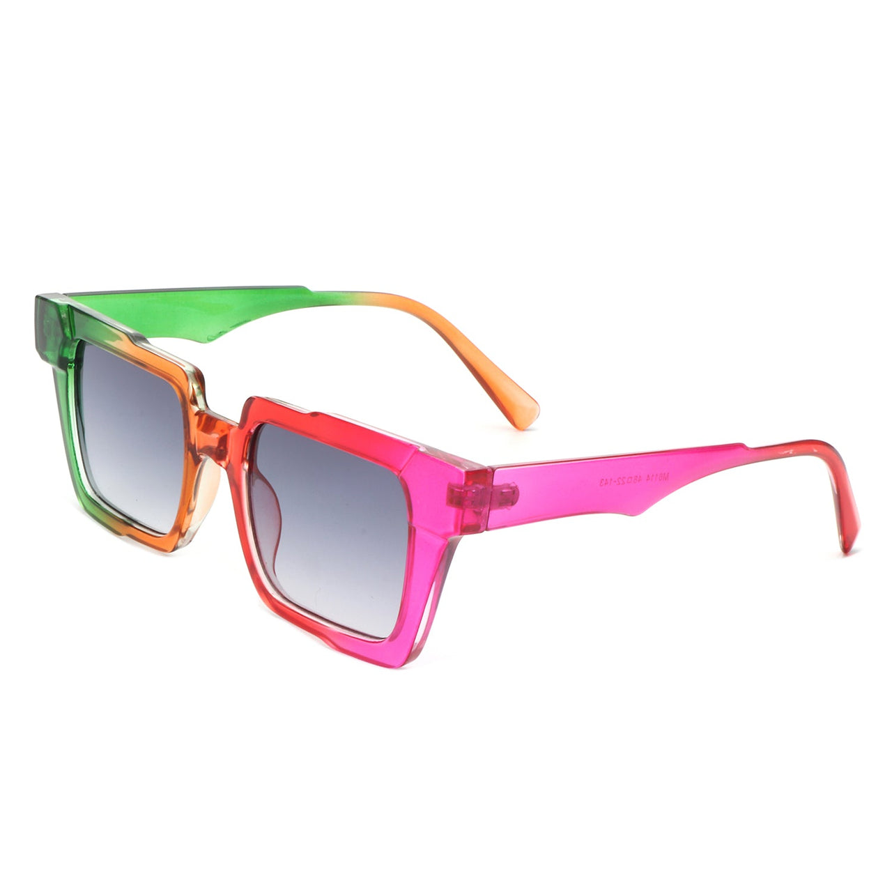 Cramilo - Xeno - Flat Top Geometric Fashion Square Sunglasses - 6 COLORS -