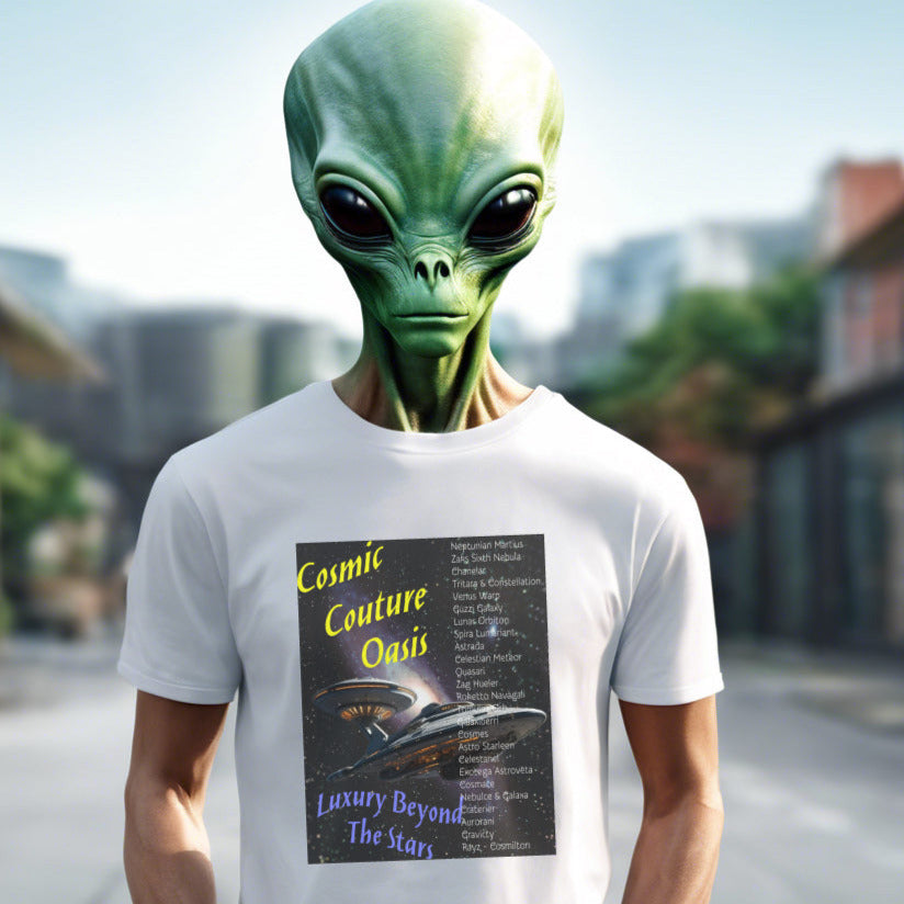 Cosmic Couture Oasis T-Shirt, Daily Spaceship Tee, Alien T-Shirt - 2 COLORS -