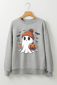 Thumbnail for Ghost Round Neck Long Sleeve Sweatshirt - T - 1 COLOR -