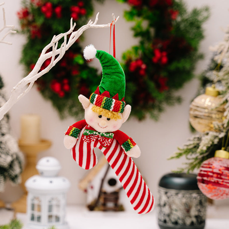 Christmas Elf Candy Cane Hanging Ornaments - 12.2" - [5-10 DAY DELIVERY] - T - 2 COLORS -