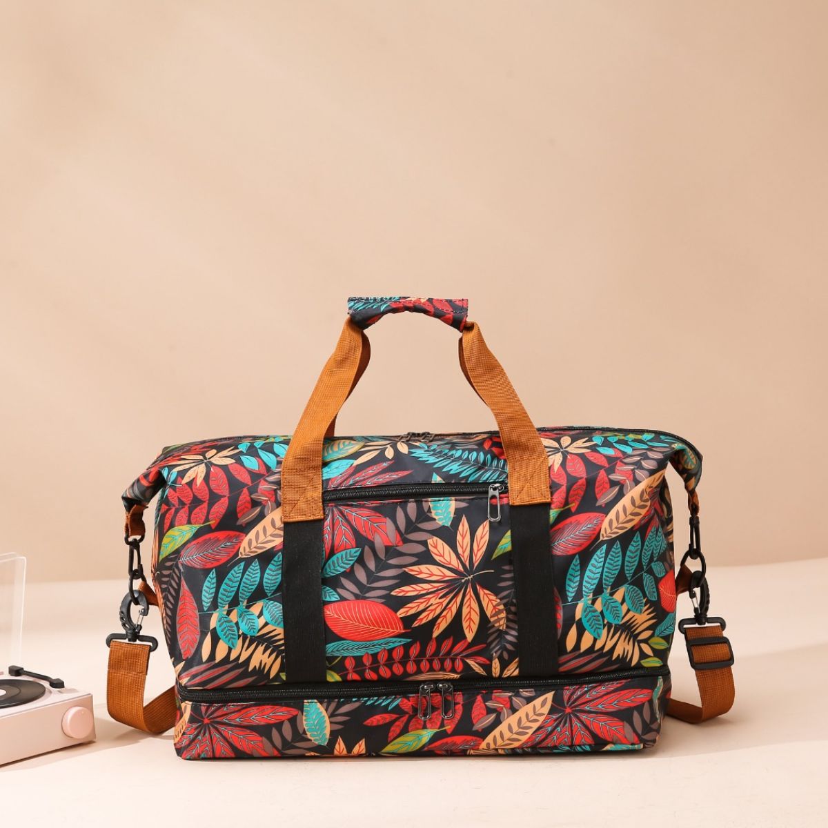 Canvas Printed Travel Bag - T - 2 COLORS -