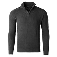 Thumbnail for Mens Long Sleeve Pullover Quarter Zip Mock Neck Polo Sweater - 1 COLOR -