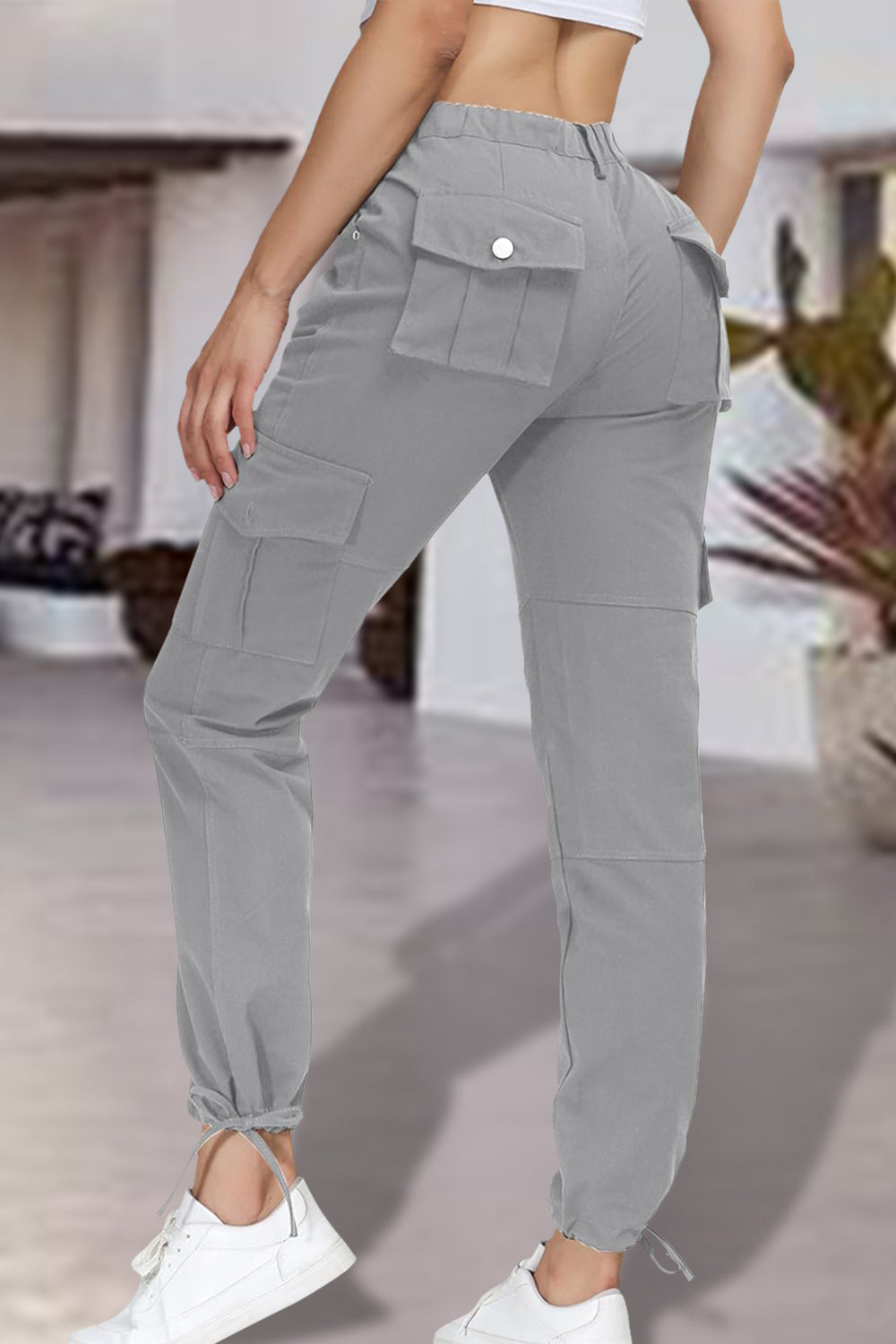 Full Size High Waist Pants with Pockets - T - 3 COLORS -