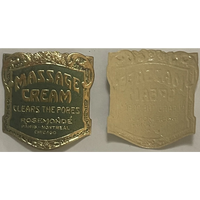 Thumbnail for Very Rare 💎 Antique 1910s Massage Cream Gold Embossed Label, Paris, Montreal, Chicago!