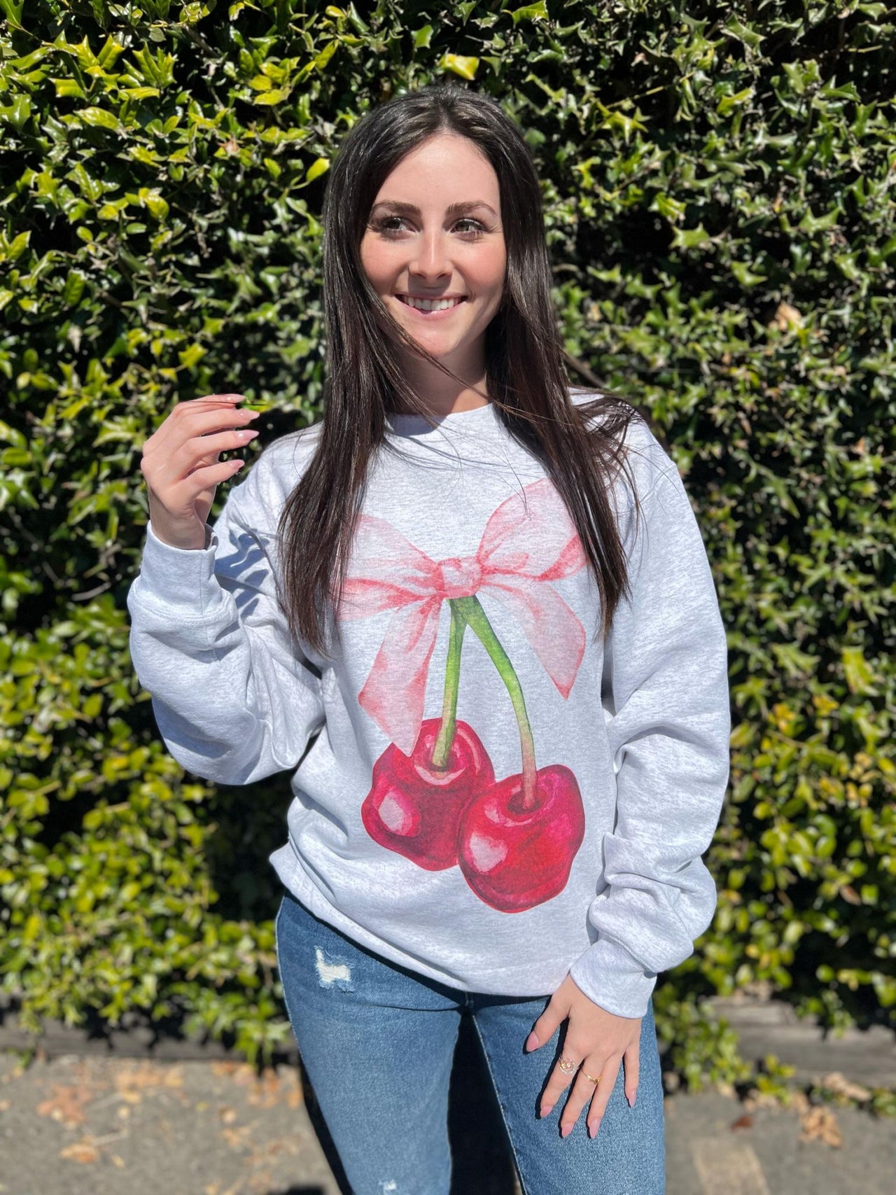 ASK - Cherry Coquette Sweatshirt - 1 COLOR -