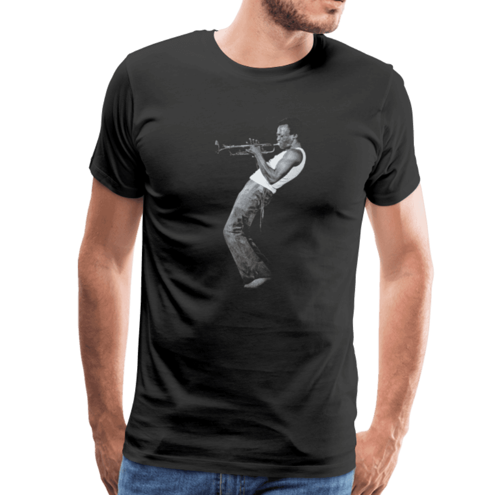 Miles Davis Playing His Trumpet Artwork T-Shirt - 4 STYLES - 4 COLORS -