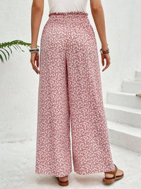 Thumbnail for Tied Printed Wide Leg Pants - T - 5 COLORS -