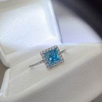 Thumbnail for 2 Carat Moissanite 925 Sterling Silver Square Shape Ring