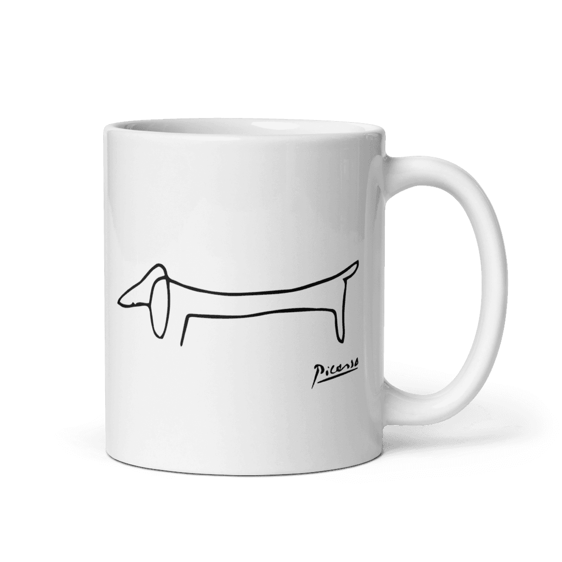 Pablo Picasso Dachshund Dog (Lump) Artwork Mug - 2 SIZES - 1 COLOR -