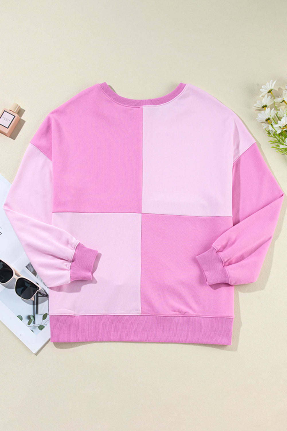 Contrast Half Button Long Sleeve Sweatshirt - T - 7 COLORS -