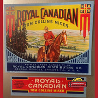 Thumbnail for Combo 1950s Vintage Royal Canadian Tom Collins Mixer Labels, Chicago, IL