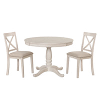 Thumbnail for Modern Dining Table Set for 4,Round Table and 4 Kitchen Room Chairs,5 Piece Kitchen Table Set for Dining Room,Dinette,Br