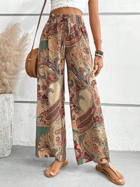 Thumbnail for Printed Wide Leg Pants - Beach or Everyday - T - 5 COLORS -