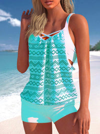 Thumbnail for Full Size Openwork Wide Strap Two-Piece Swim Set - Beach or Everyday - T - 2 COLORS -