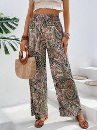 Thumbnail for Printed Wide Leg Pants - Beach or Everyday - T - 5 COLORS -