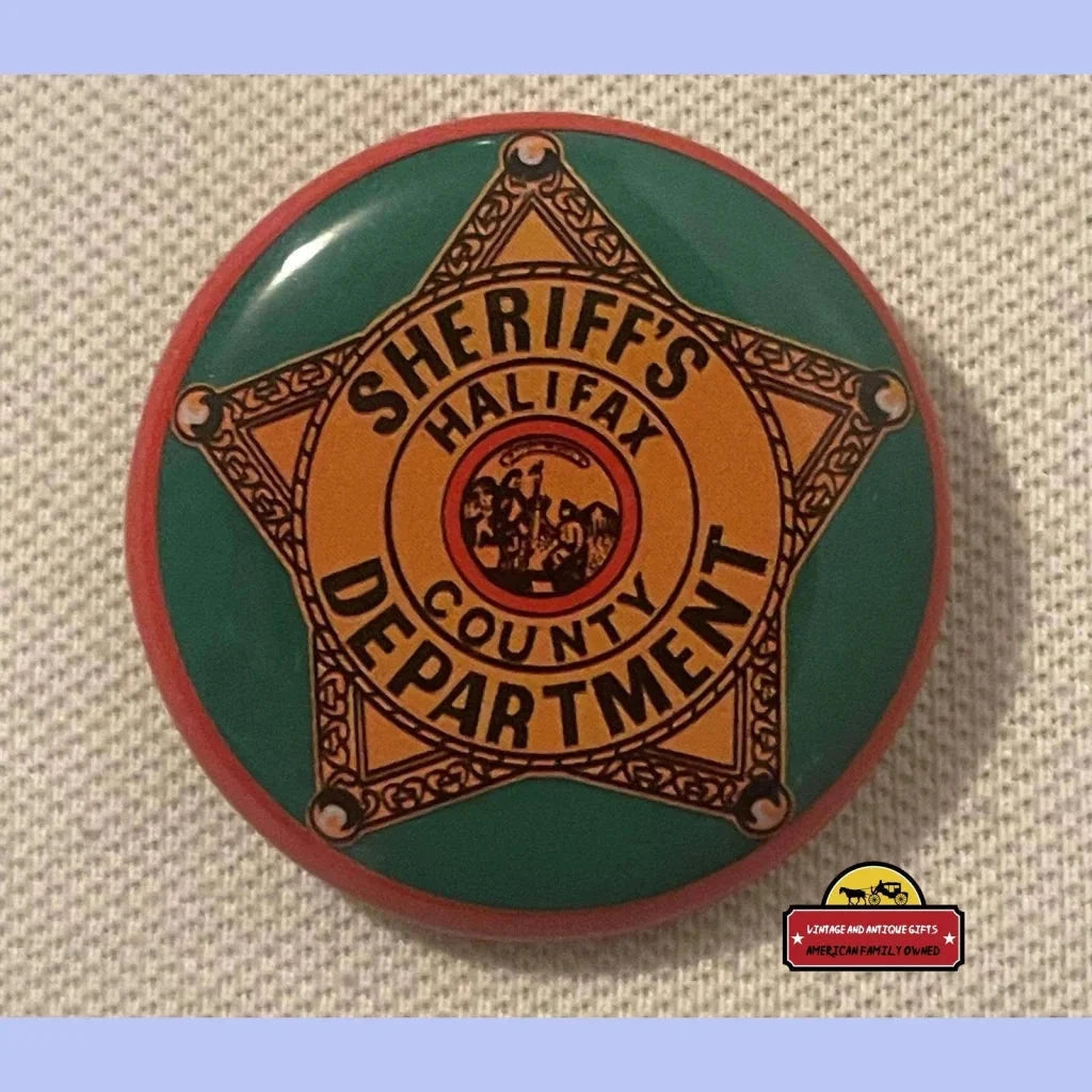 Vintage 1950s Tin Litho Special Police Badge Deputy Sheriff Halifax County