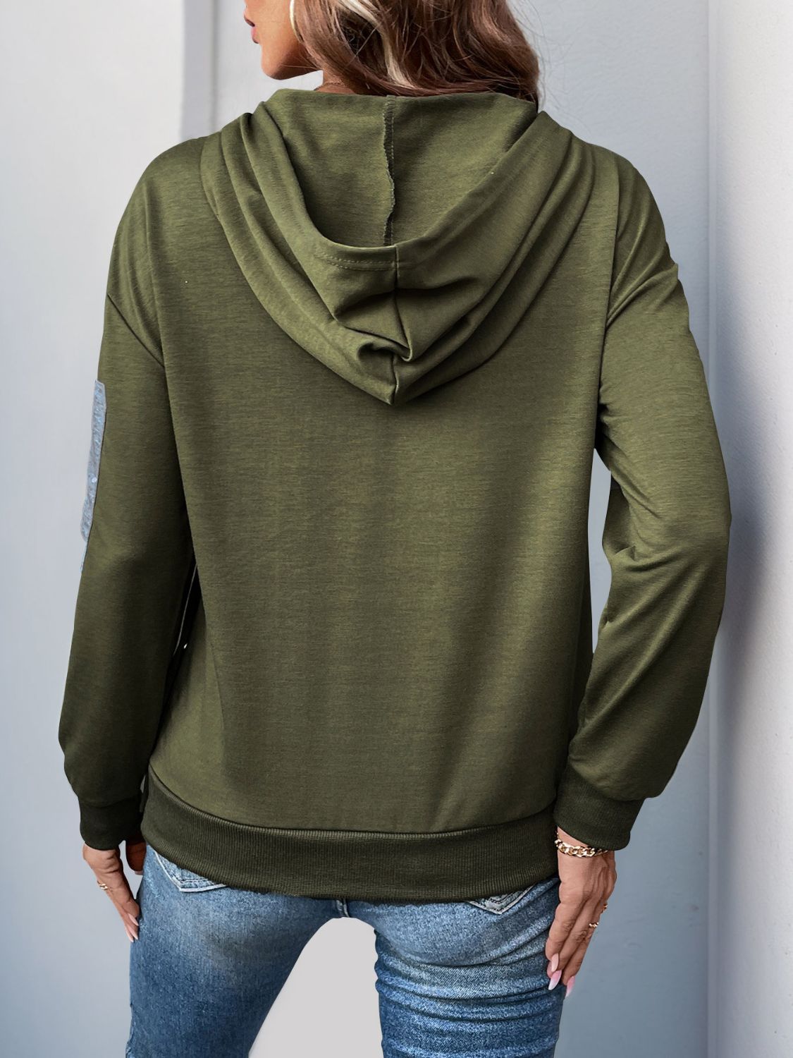 Perfee Dropped Shoulder Long Sleeve Hoodie - T - 1 COLOR -