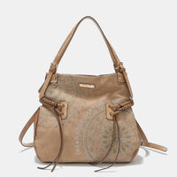 Thumbnail for Nicole Lee USA Side Braided Tassel Inlaid Rhinestone Embroidery Hobo Bag - T - 4 COLORS -