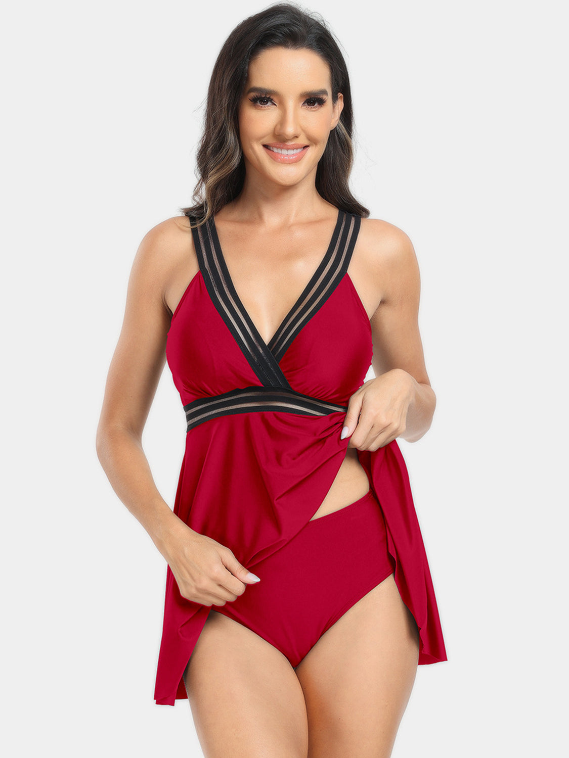 Surplice Wide Strap Two-Piece Swim Set - T - 3 COLORS -