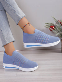 Thumbnail for Breathable Mesh Wedge Sneakers