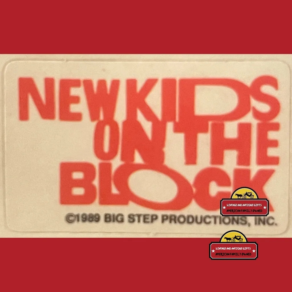 Vintage 1989 NKOTB New Kids on the Block Stickers, Boston, MA, Highly Collectible!