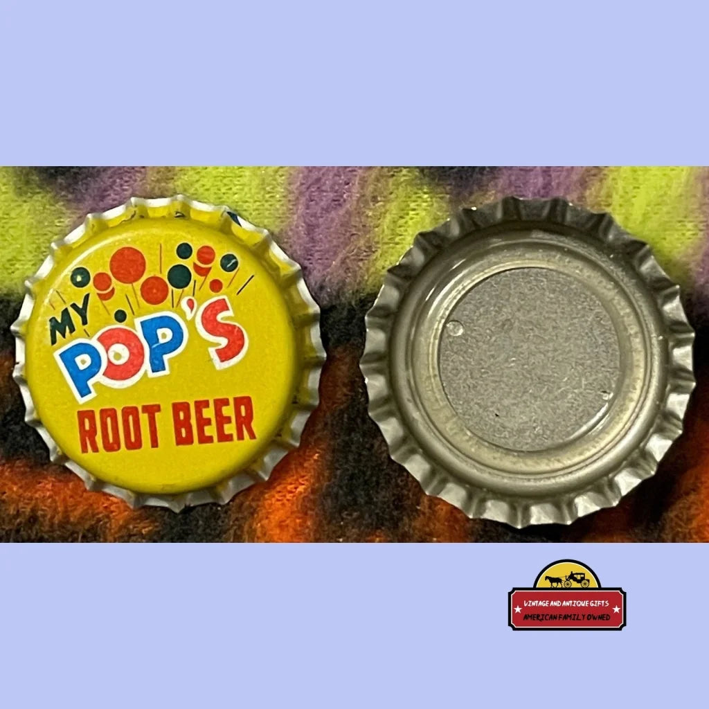 Vintage My Pop's Root Beer Bottle Cap, Wilkes-Barre, Pa 1960s