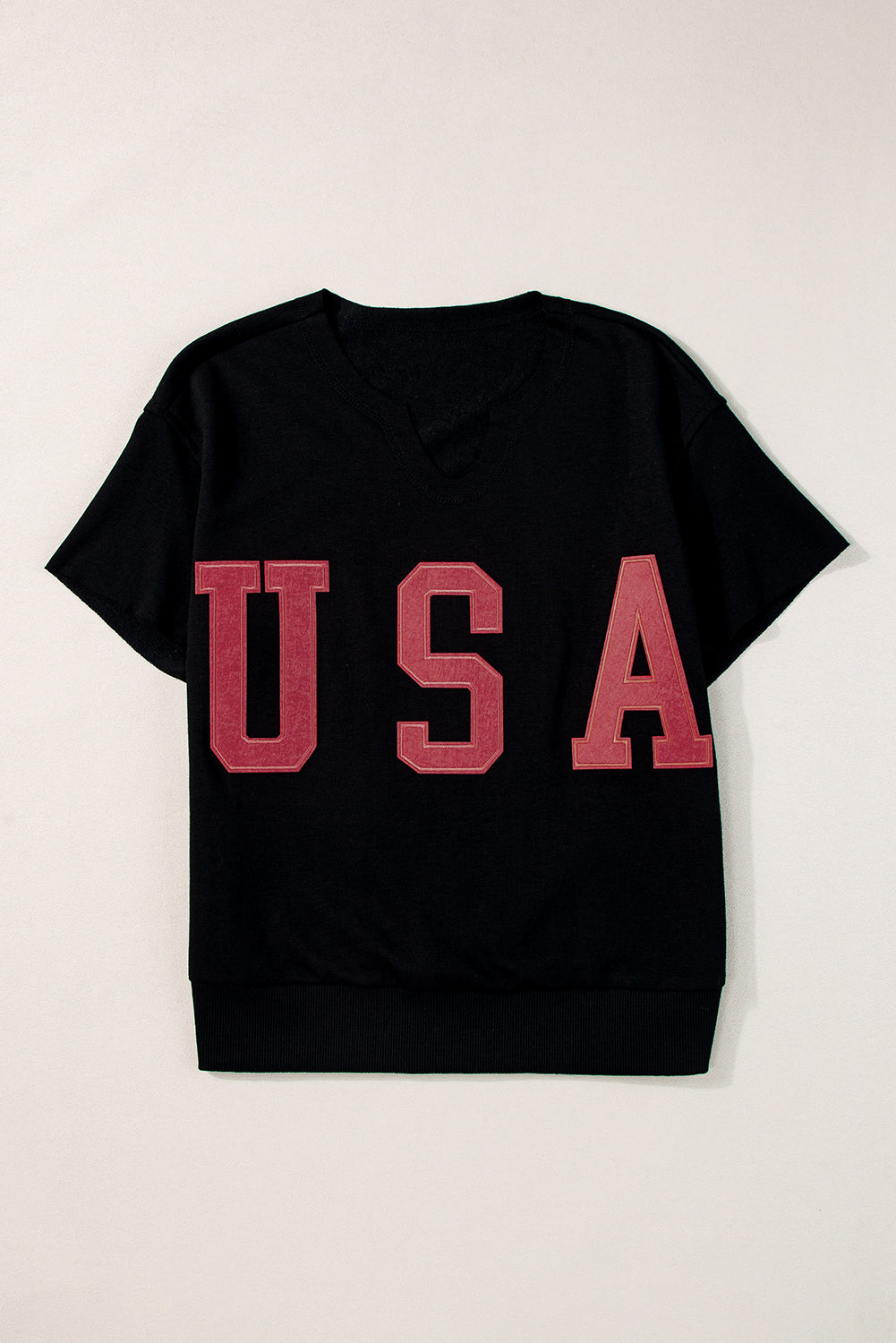 USA Notched Short Sleeve T-Shirt - T - 2 COLORS -