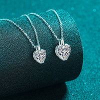 Thumbnail for 2 Carat Moissanite 925 Sterling Silver Heart Shape Necklace