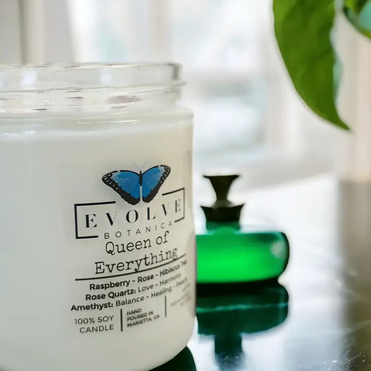 EVOLVE BOTANICA - Wood Wick Gem Soy Candle - Queen of Everything (Mother's Day) -