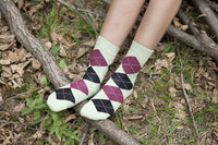 Thumbnail for Women's Pistachio Argyle Socks - 1 COLOR -