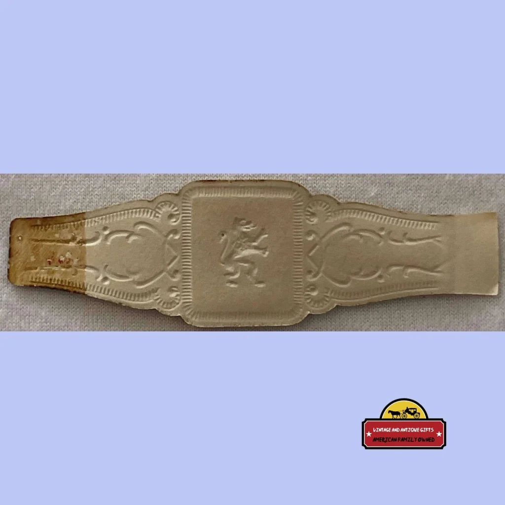 Rare 1910s Antique Vintage La Amita Habana Embossed Cigar Band - Label Tampa, FL