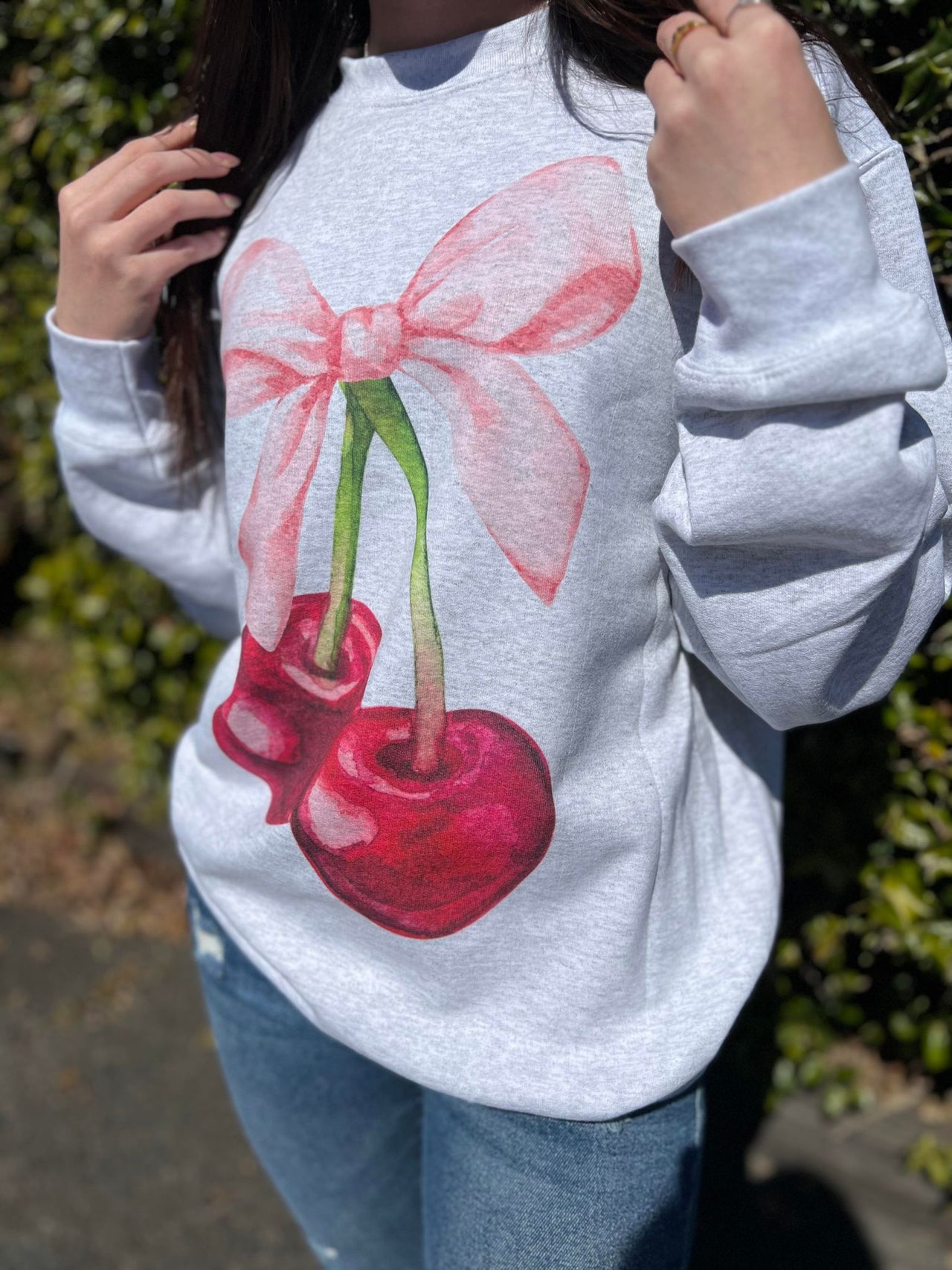 ASK - Cherry Coquette Sweatshirt - 1 COLOR -