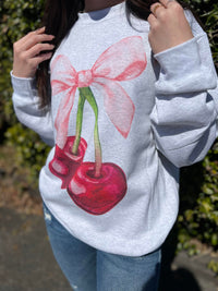 Thumbnail for ASK - Cherry Coquette Sweatshirt - 1 COLOR -