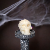 Thumbnail for Floral Skull Handmade Soy Wax Candle - 3 COLORS - 3 FRAGRENCES -