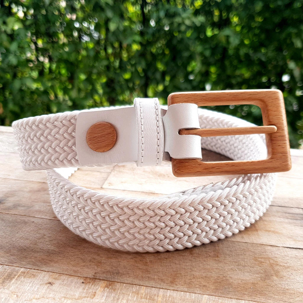 Wood Belt - Luxury Women's Braided Cotton Wood Belt Yellowstone Brave -