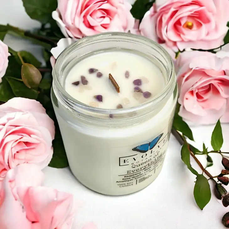 EVOLVE BOTANICA - Wood Wick Gem Soy Candle - Queen of Everything (Mother's Day) -