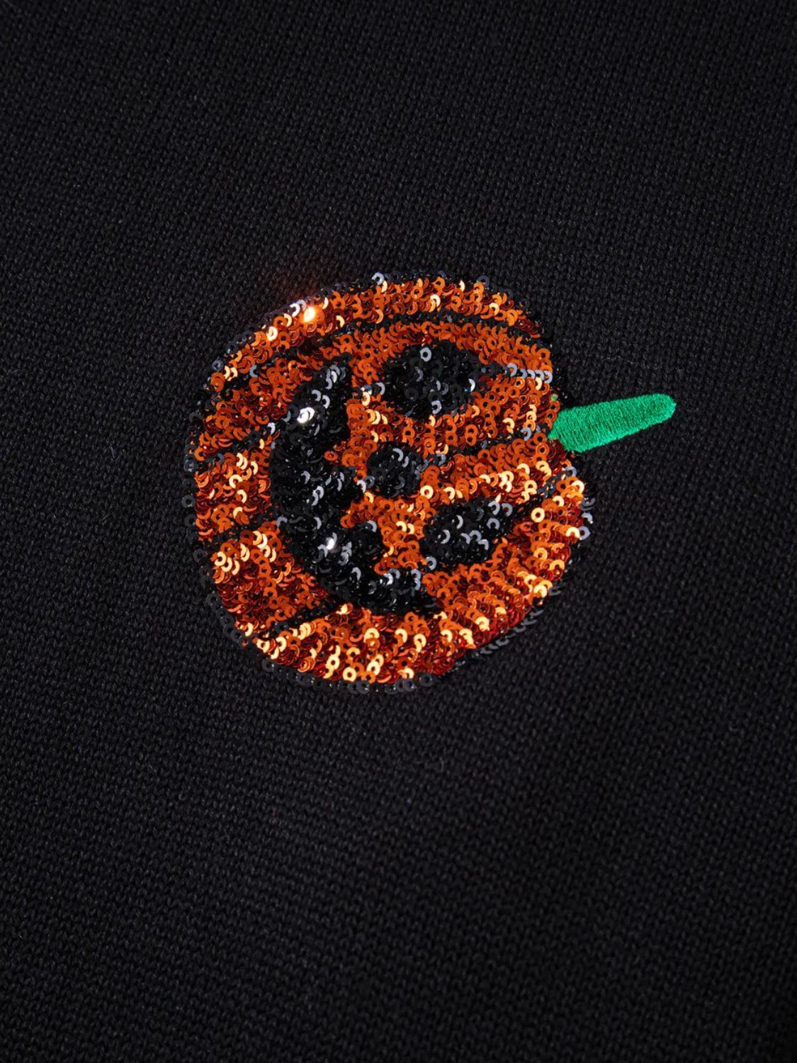 Plus Size Sequin Pumpkin Round Neck Sweater - XL THRU 4XL ONLY - T - 1 COLOR -