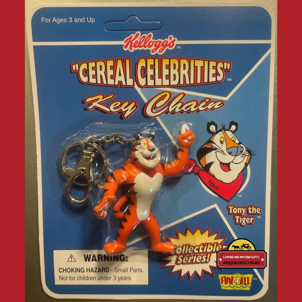 Vintage 1990s Tony the Tiger Cereal Celebrities Collectible Keychain Key Chain