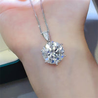 Thumbnail for 10 Carat Moissanite 925 Sterling Silver Pendant Necklace