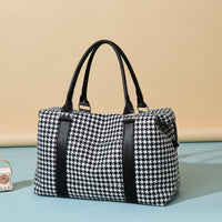 Thumbnail for Houndstooth Canvas Travel Bag - T - 4 COLORS -